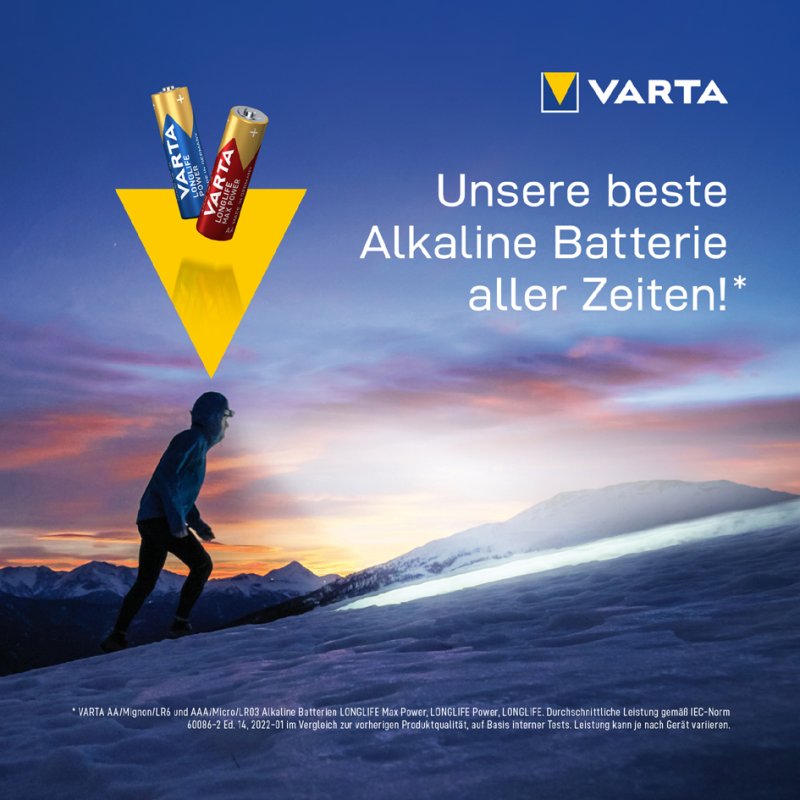 VARTA Alkaline batterijen AA/LR6 LONGLIFE Power - 8 stuks