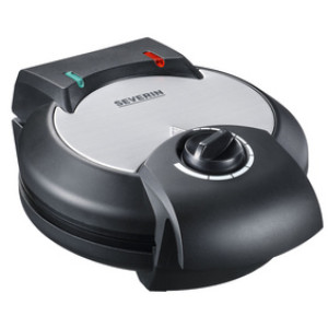 Severin wafelijzer, 1300 watt, roestvrij staal/zwart