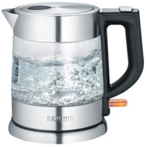 SEVERIN glazen waterkoker WK 3468, 1,0 liter, roestvrij staal