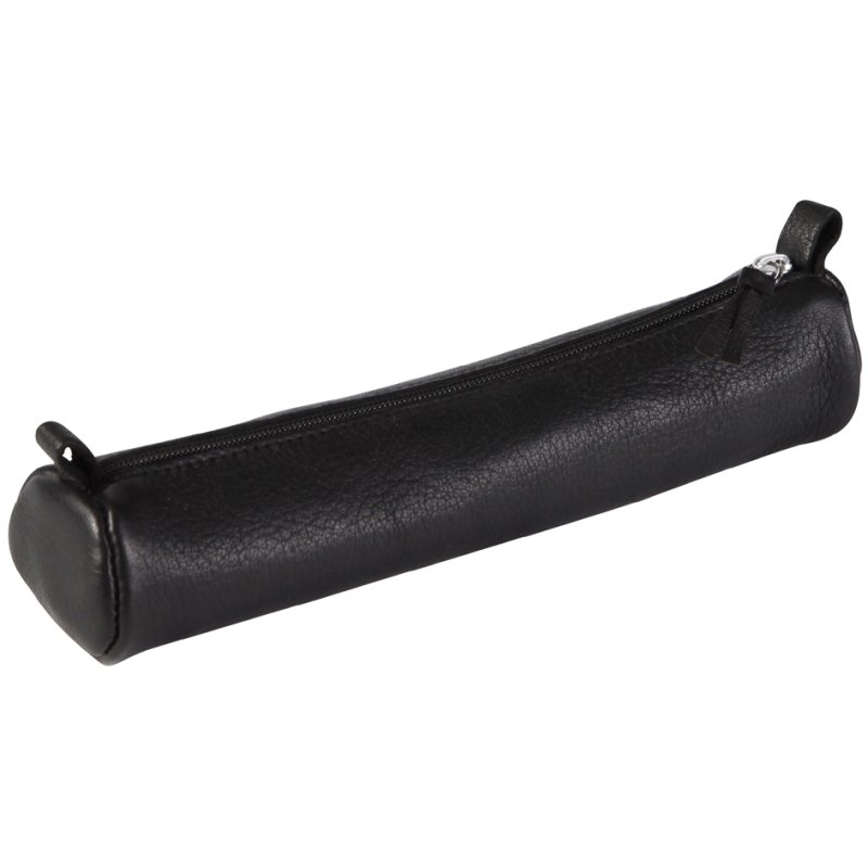 Clairefontaine leren rolbeursje, zwart