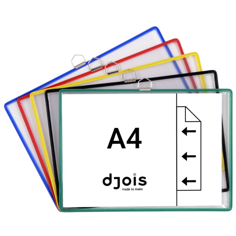 Djois by tarifold draagbare muurpresentatie, liggend A4-formaat, geassorteerde kleuren.