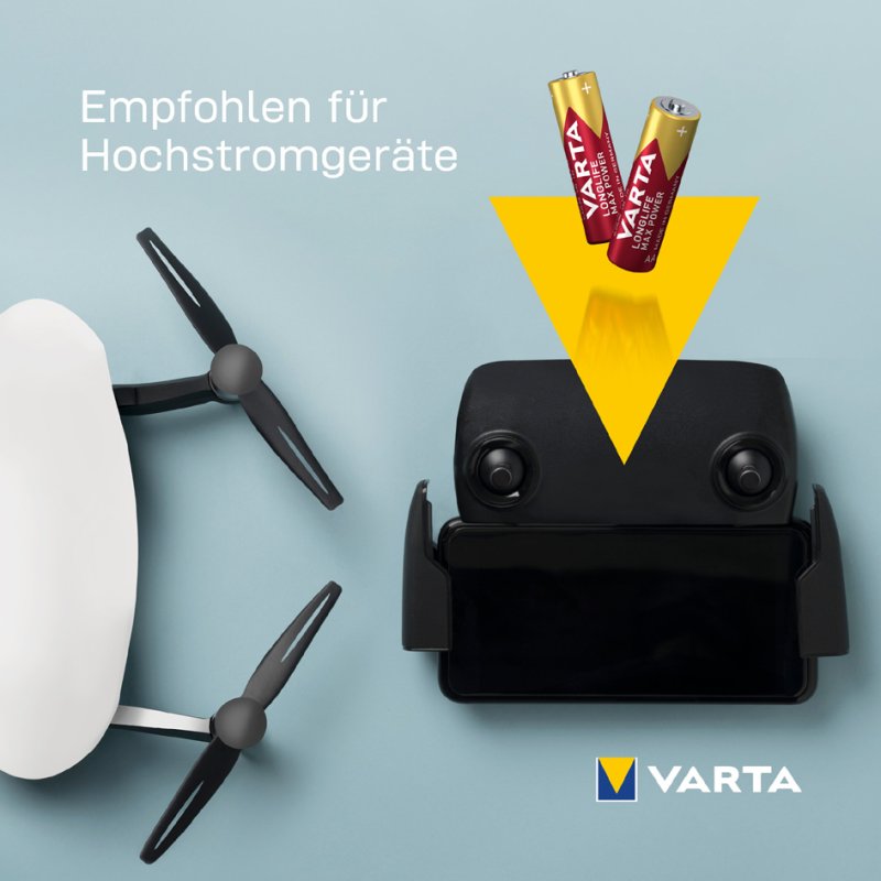 VARTA Alkaline batterijen AA Longlife Max Power (4 stuks)