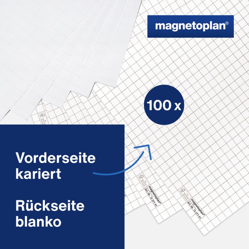 Magneetbord flipoverschrijfblok, 650 x 930 mm, vlak