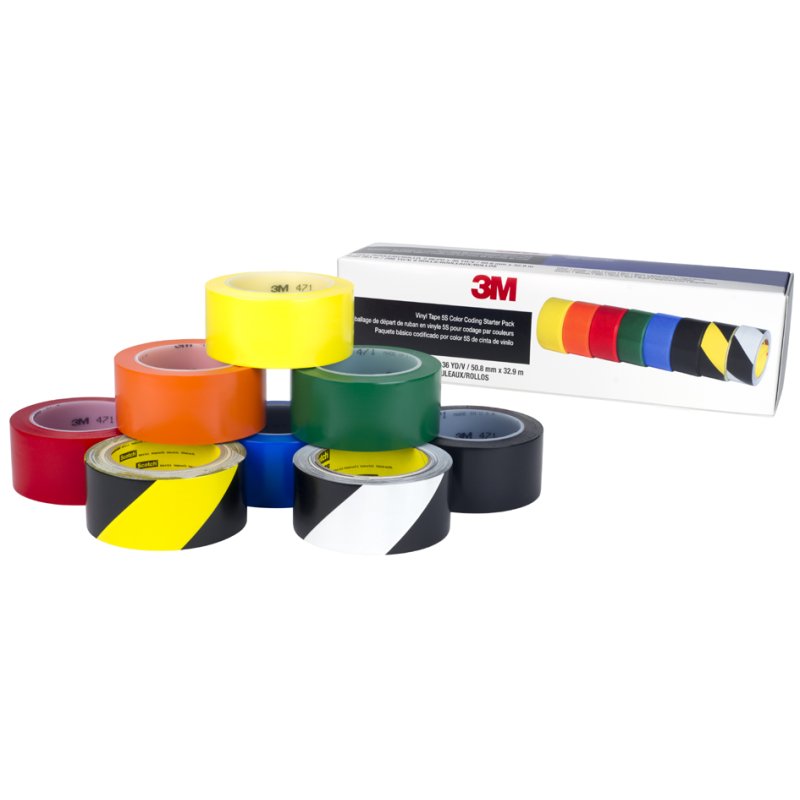 3M PVC-tape starterspakket 5S-kleurcodering