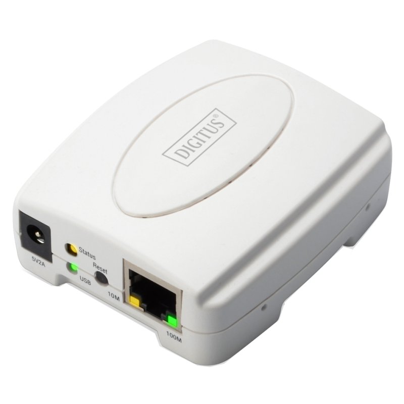 Snelle ethernet printserver, 1 x USB 2.0
