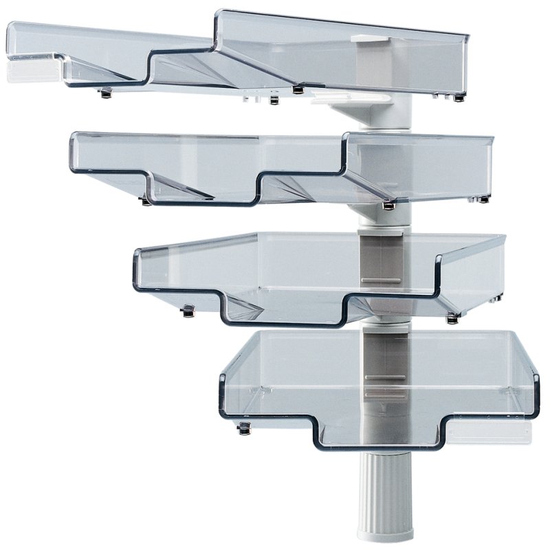 Hansa zwenkarm met 4 schalen, lichtgrijs