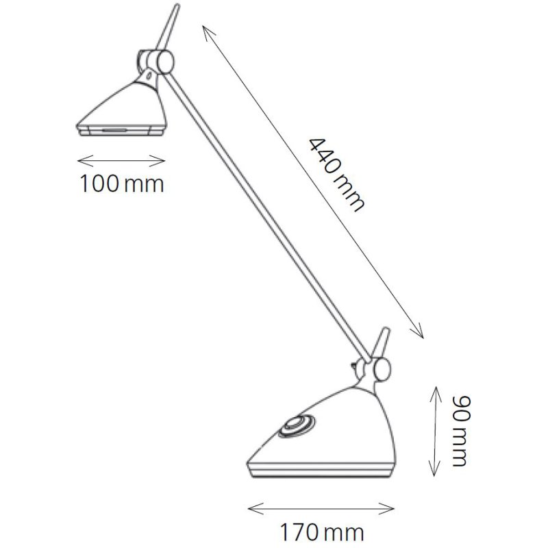 Hansa LED-bureaulamp Rio, wit