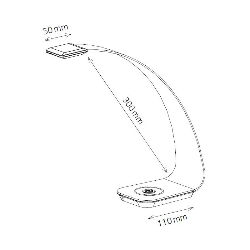 Hansa LED tafellamp/leeslamp Scala, paars