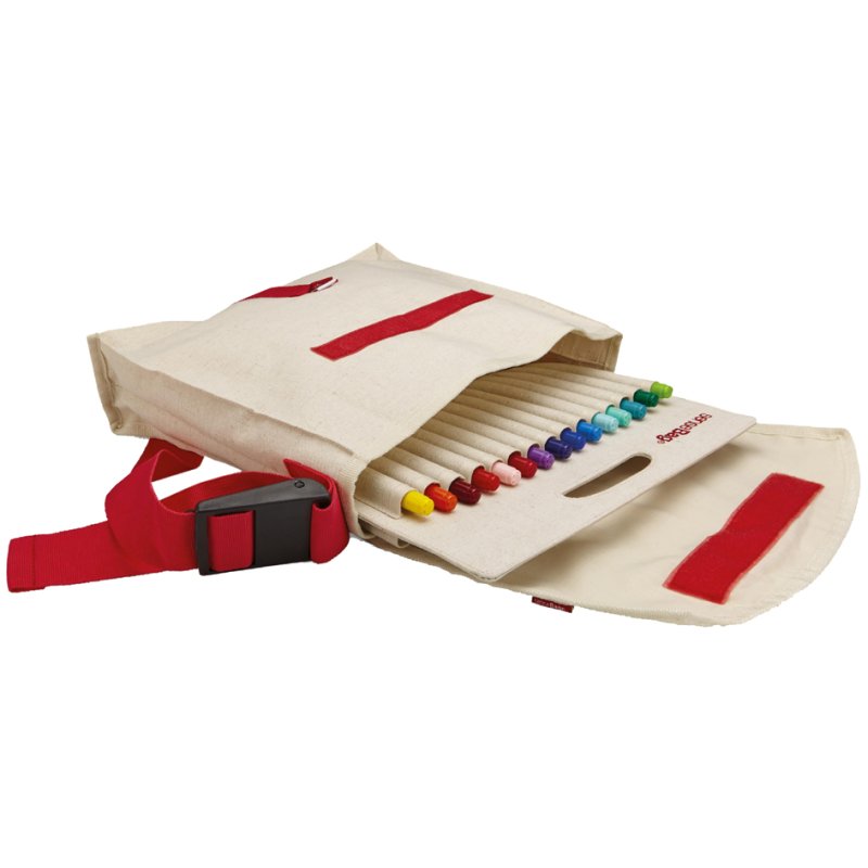 Gevlochten schoudertas, 'senseBag messenger tas', naturel