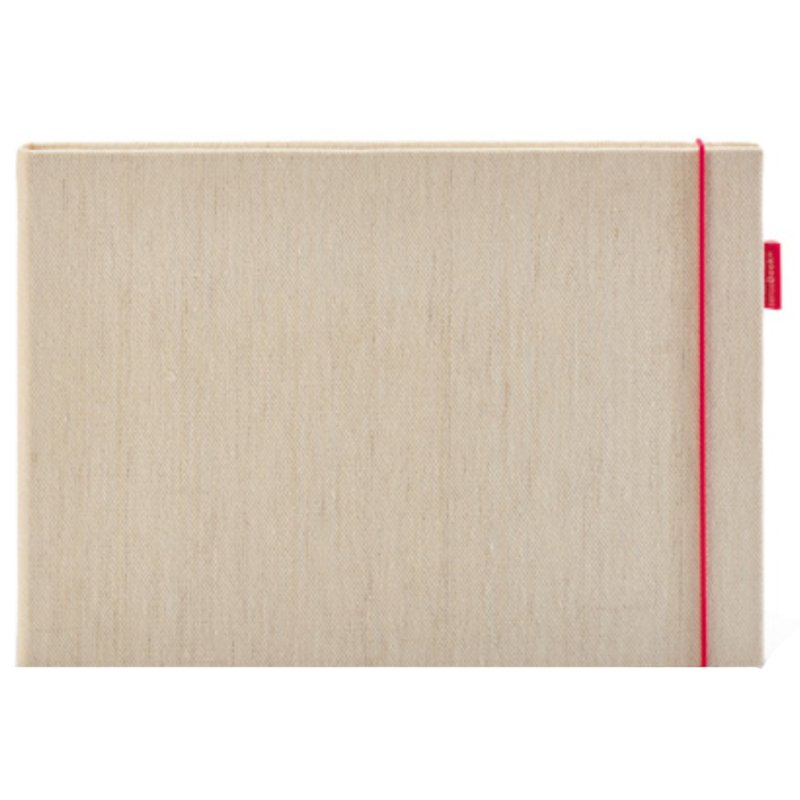 transotype senseBook schetsboek, A4 dwars, crème linnen kaft, 40 pagina's 180 g/m²