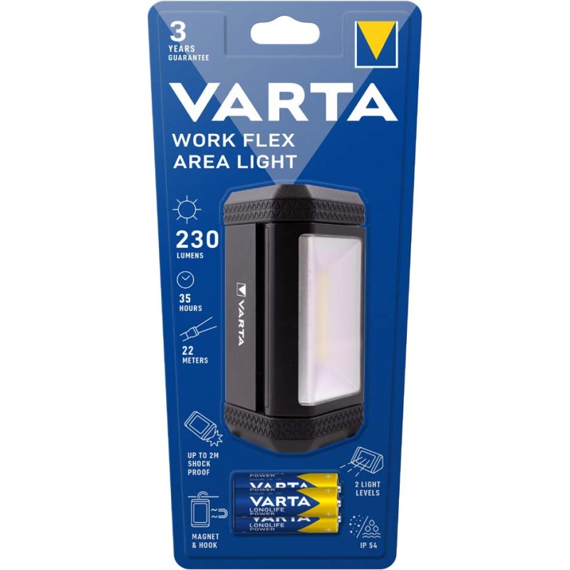 VARTA werkverlichting Work Flex Area Light met haak en magneet