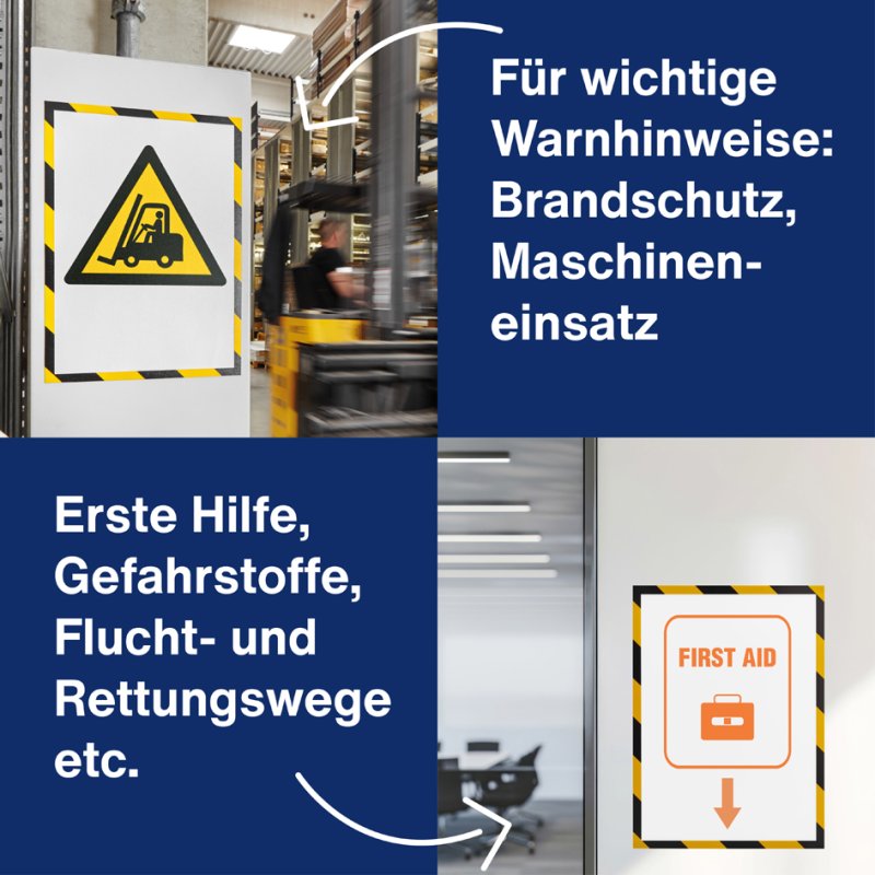 Magnetoplan magnetisch documenthouder Safety A4, rood/wit