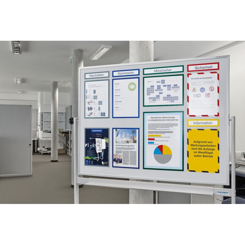 Magnetoplan magnetisch documenthouder Safety A4, rood/wit