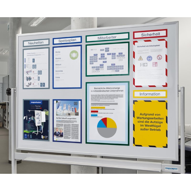 Magnetoplan magnetische kaderlijst A4/A3, grijs