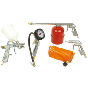 Brüder Mannesmann perslucht gereedschapset 5-delig met snelkoppeling