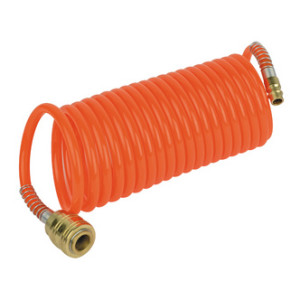 BRÜDER MANNESMANN perslucht spiraalslang 4,5 m Rislan oranje