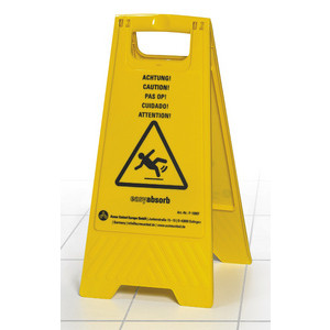 easyabsorb - Waarschuwingsbord 'Let op: Glad' - Geel