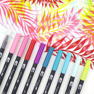 Tombow Dual Brush Pen set met 108 dubbele stiften in opklapbare box