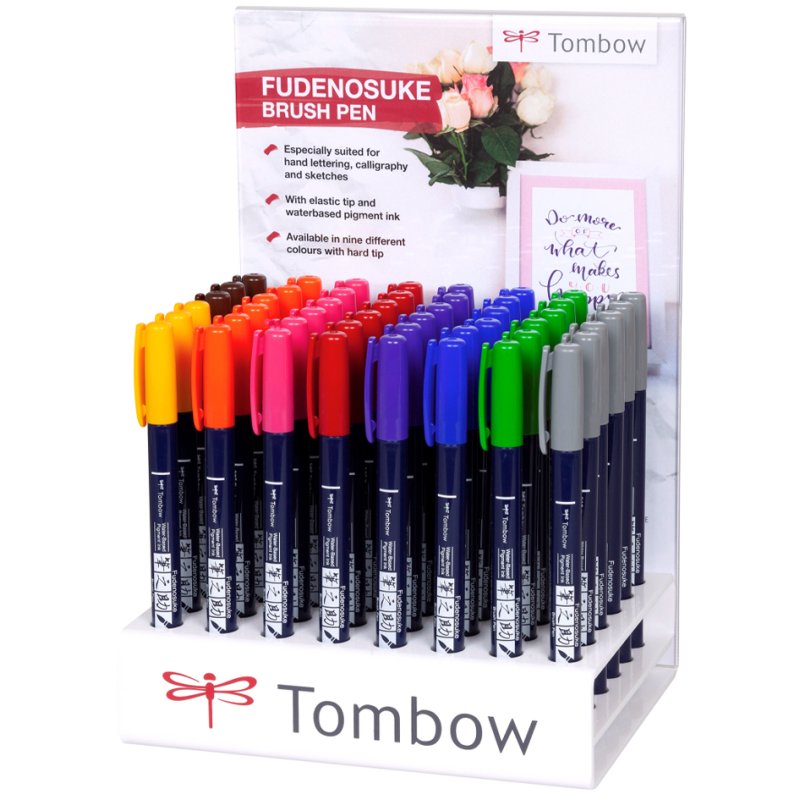 Tombow kalligrafiestift Fudenosuke, display 48 stuks