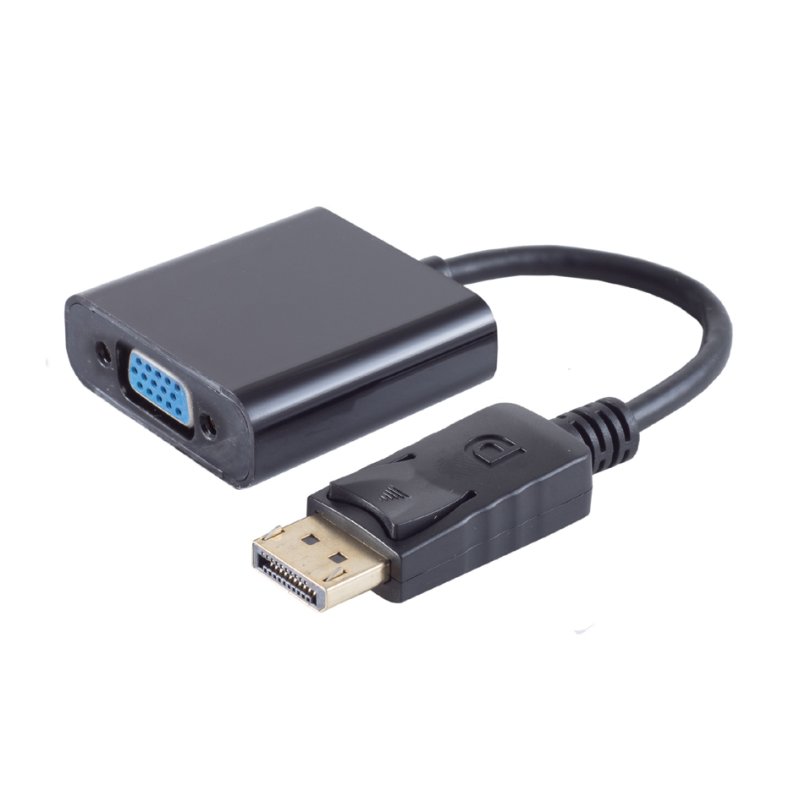 shiverpeaks DisplayPort naar VGA adapter zwart