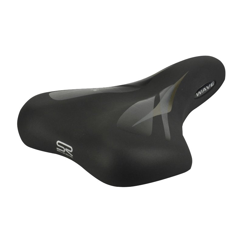 Gel fietszadel voor trekking, zwart