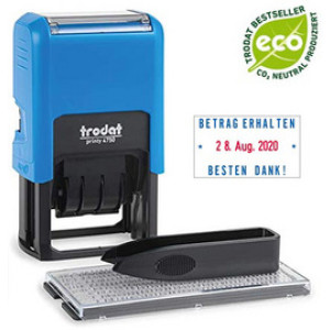 Datumstempel Printy 4.0 4750 Typografisch Set, blauw