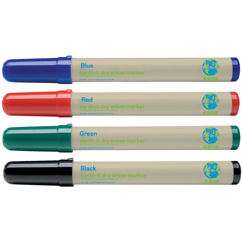 Bi-Office Earth gerecyclede whiteboardmarkers, gesorteerd