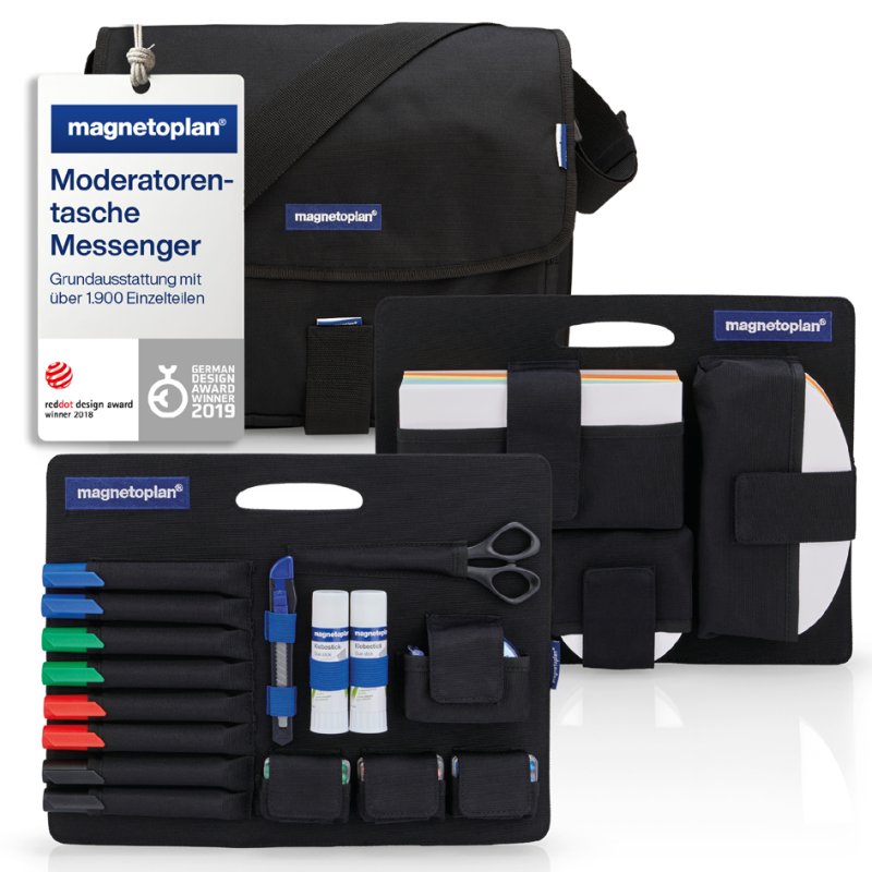 magnetoplan Moderatortas 'Messenger', compleet gevuld