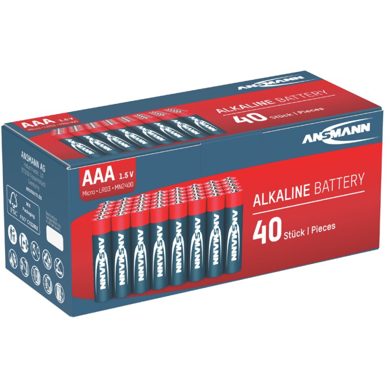 ANSMANN Alkaline Batterijen AAA, 100 stuks