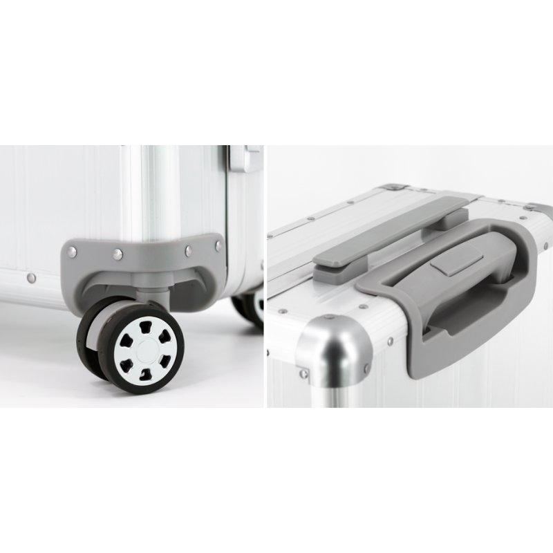 Aluminium reistrolley, zwart mat