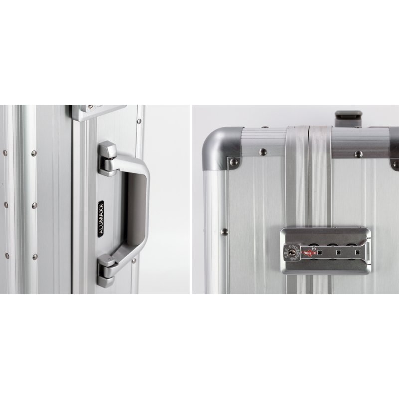 Aluminium reistrolley, zwart mat