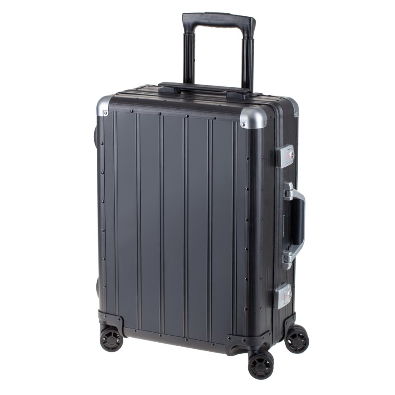 Aluminium reistrolley, zwart mat