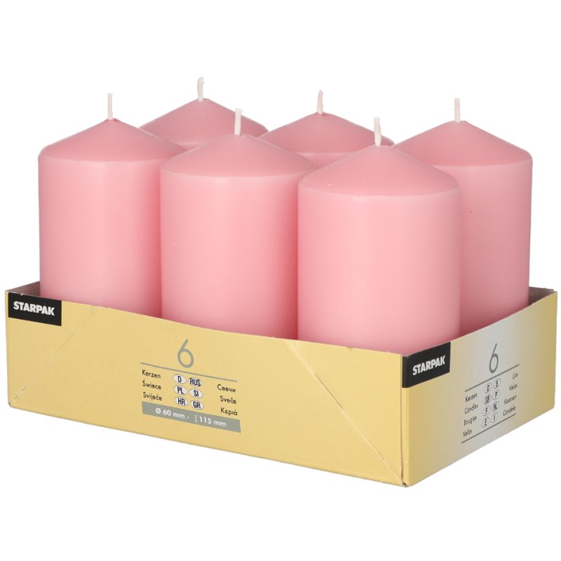 Witte stompkaars, diameter 60 mm