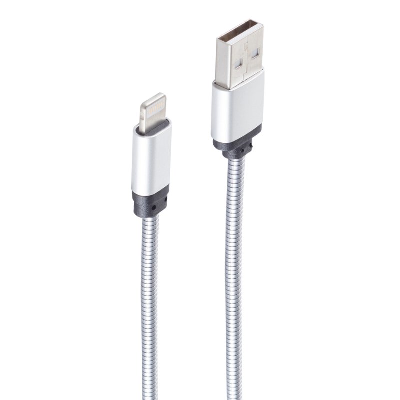 Shiverpeaks data- en oplaadkabel USB-A naar Lightning 1m