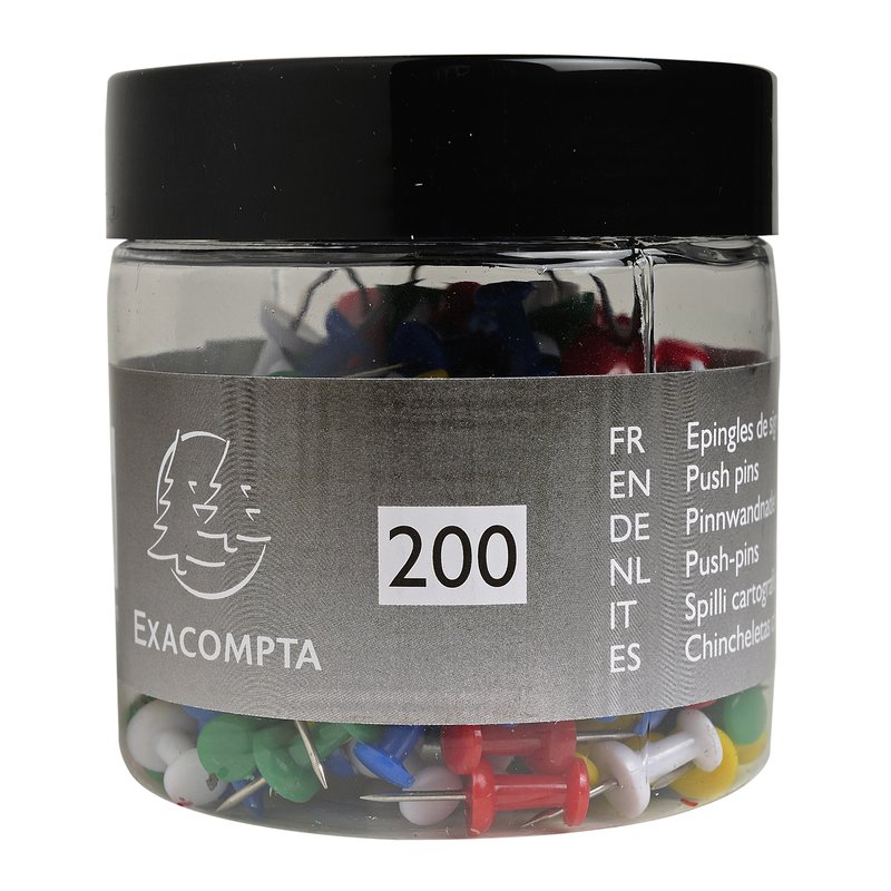 EXACOMPTA prikpennen gekleurd sortiment 200 stuks