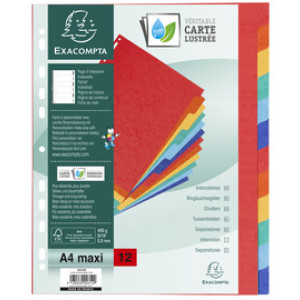 EXACOMPTA Kartonnen tabbladen, A4+, 6-delig