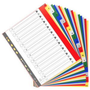 EXACOMPTA tabbladen A-Z, A4+, 20-delig kunststof