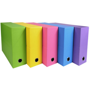 EXACOMPTA Archiefbox SALSA karton 90mm gekleurde set