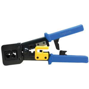 LogiLink Kniptang met crimptangen, blauw/geel