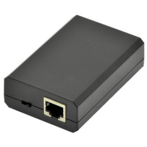 DIGITUS Gigabit PoE+ Splitter, RJ45 naar RJ45, 24W, zwart.