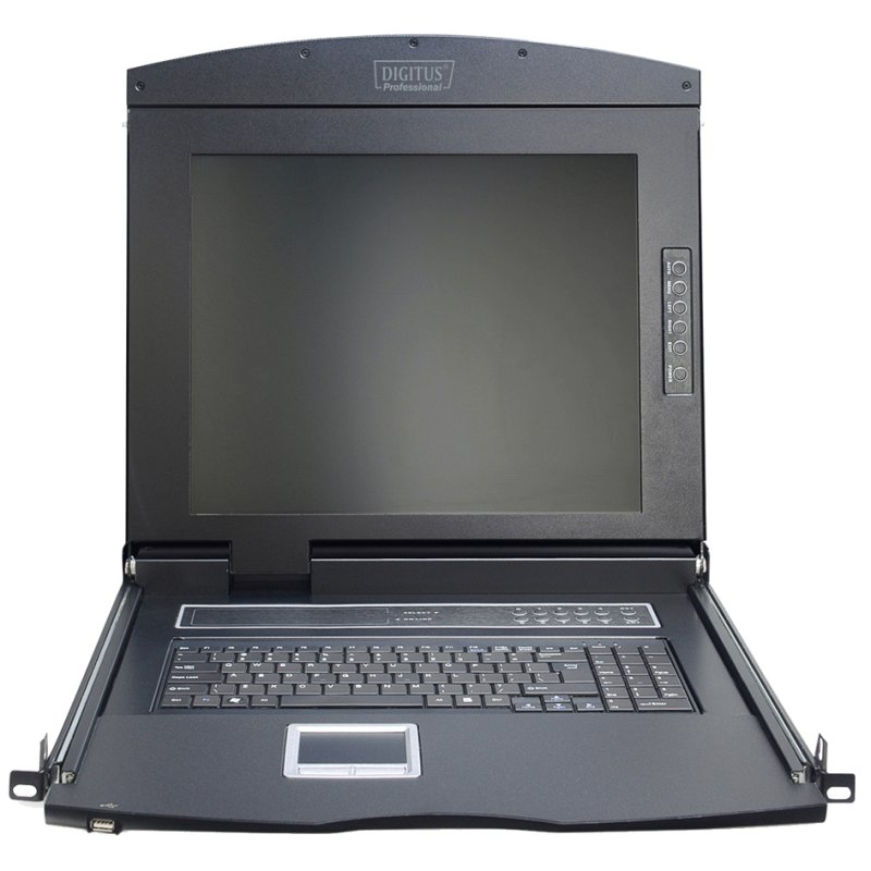 19" Bedieningsconsole met KVM-switch 8-poorts, met 43,18 cm TFT-scherm