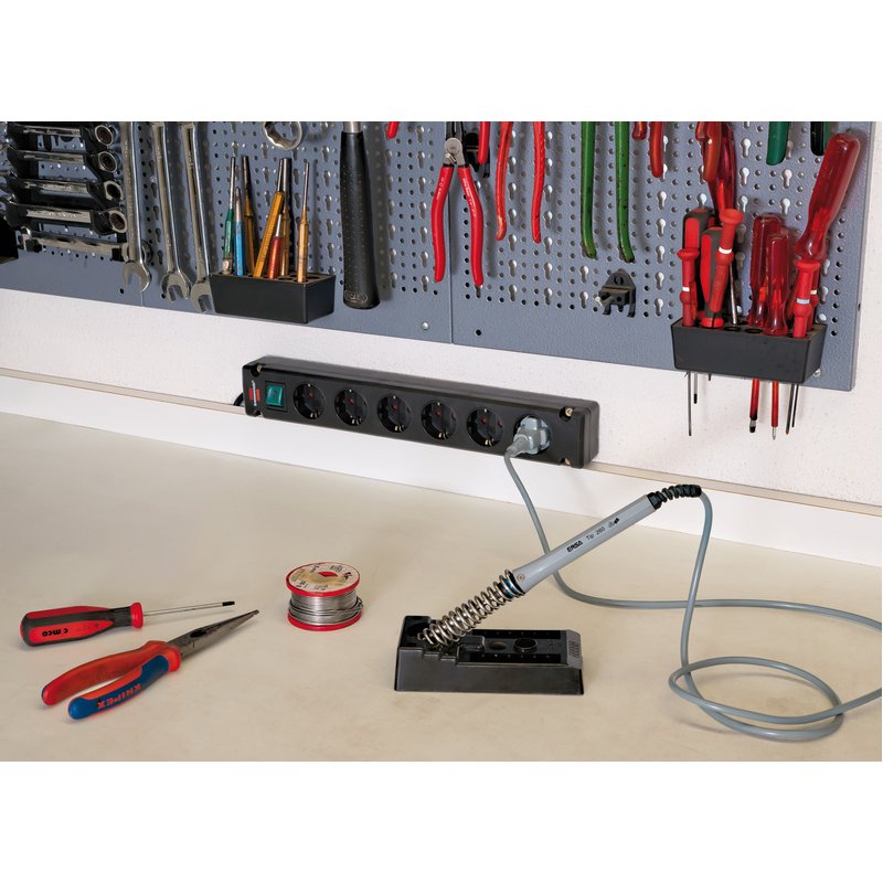 Brennenstuhl Stekkerdoos 5-voudig met USB, wit, 3m kabel