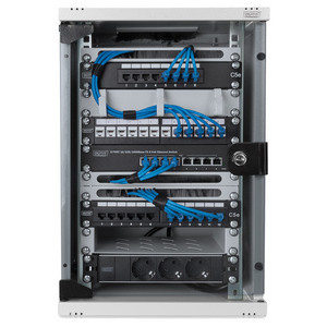 10 inch Muurverdeler, 9 HE, lichtgrijs RAL 7035