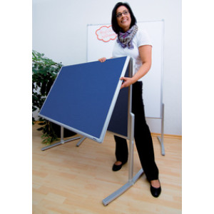 FRANKEN moderatietafel PRO, inklapbaar, 2x 750 x 1500 mm, blauw vilt