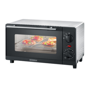 Severin Bak- en Opwarmoven TO 2052, 800 W, zwart-zilver
