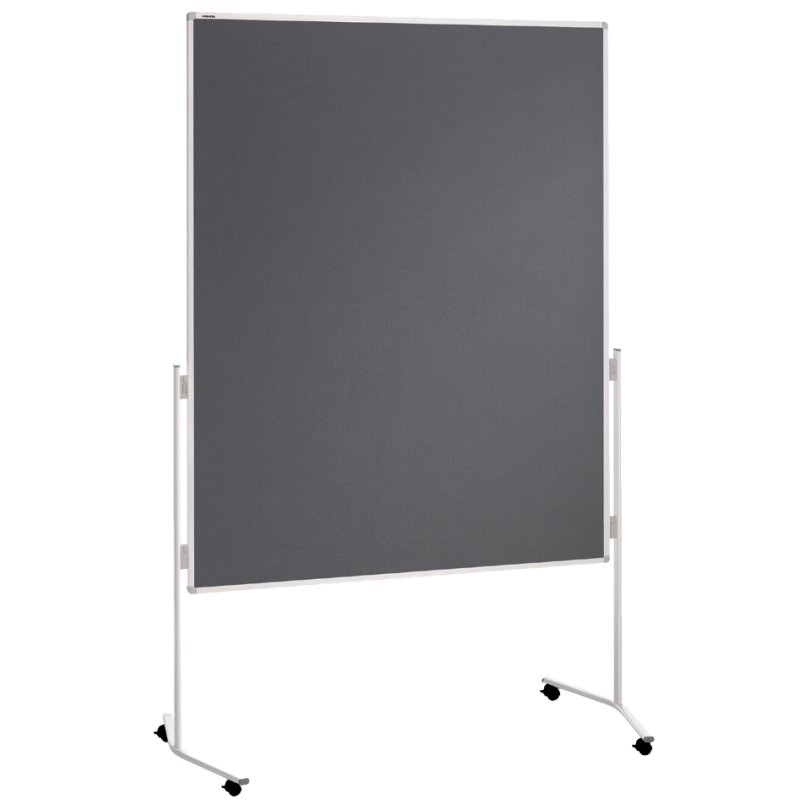 FRANKEN moderatietafel ECO, 1200 x 1500 mm, vilt grijs, aluminium frame