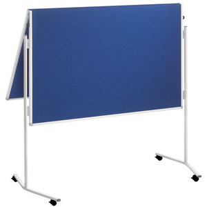 FRANKEN moderatietafel ECO150x120, vilt dubbelzijdig, aluminium frame, zwenkwielen