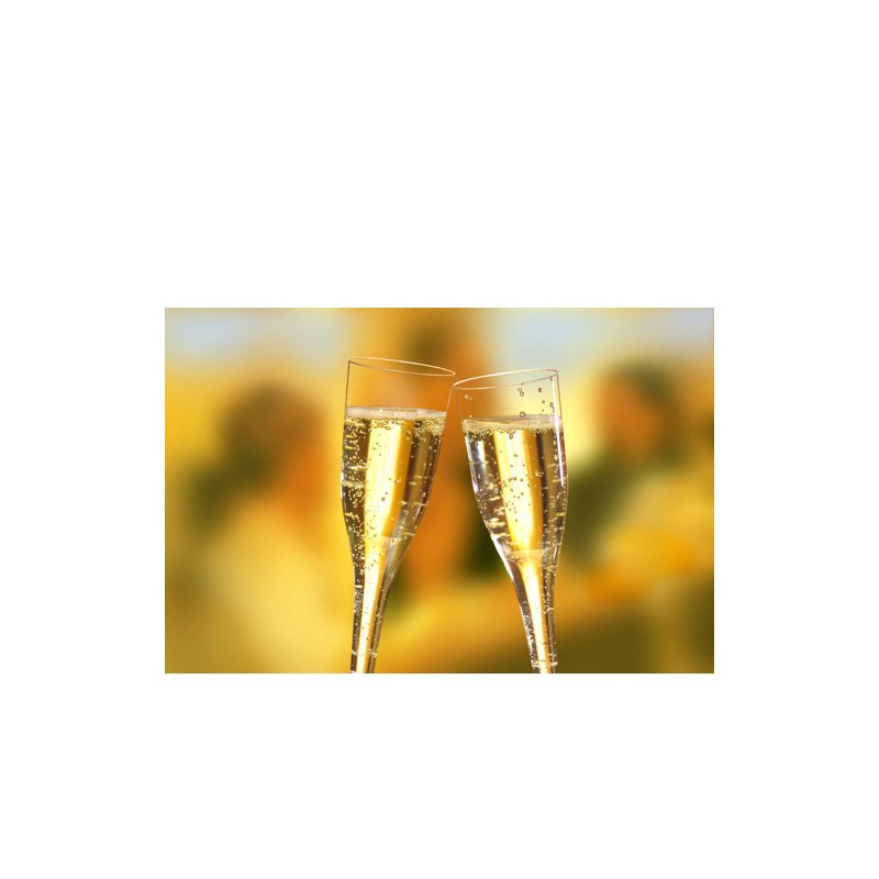 Plastic champagneglazen 0,1 liter, helder, set van 10