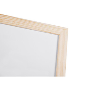 Witbord met houten frame, 60 x 40 cm
