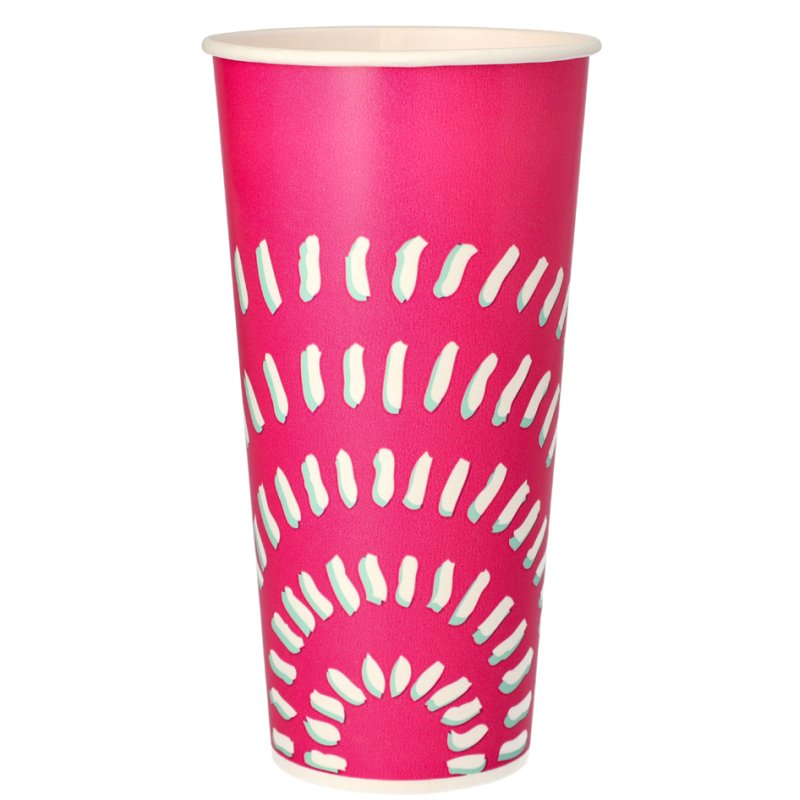 STARPAK kartonnen drinkbekers 0,5 l roze, 50 stuks